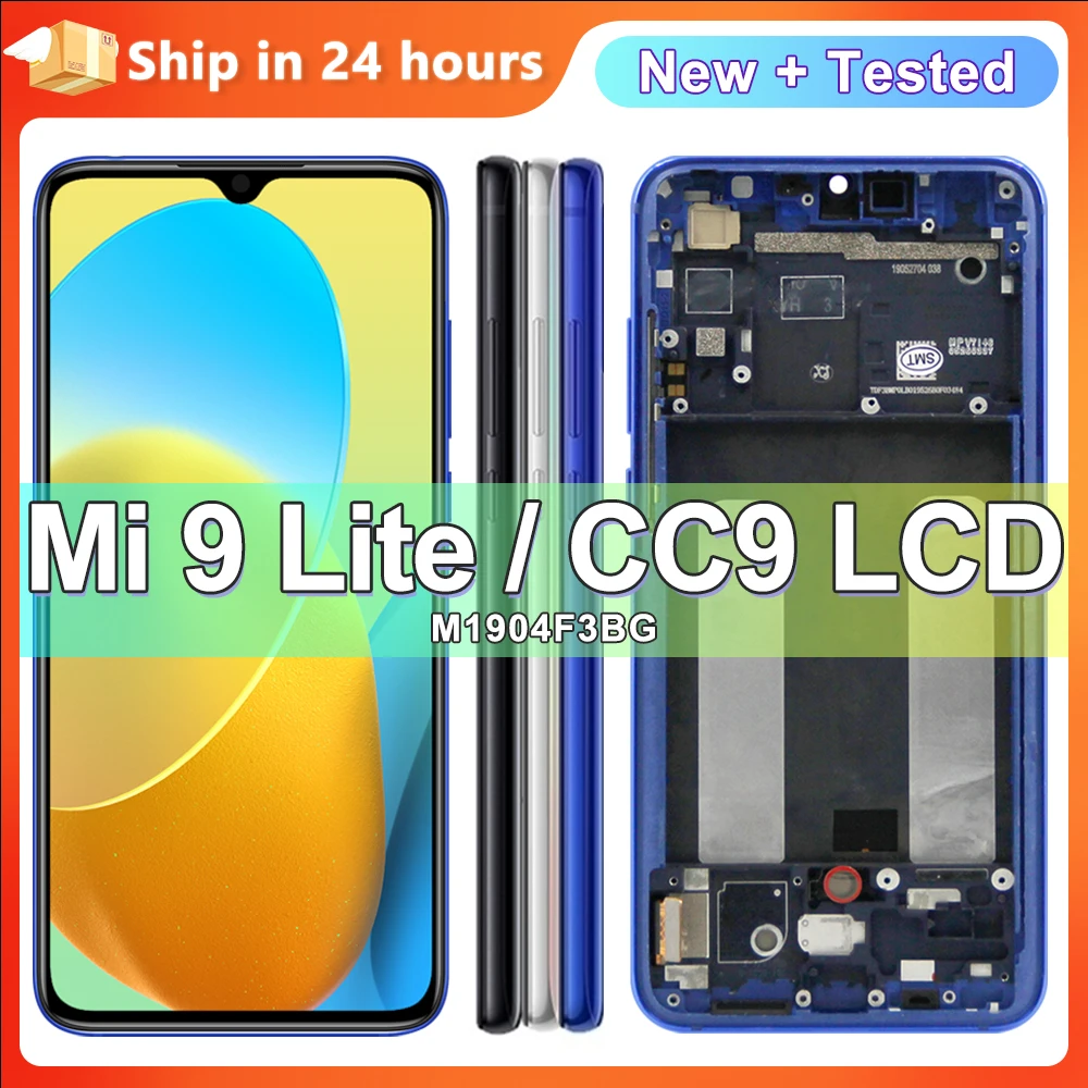 6.39\'\' Super AMOLED Screen for Xiaomi Mi 9 Lite M1904F3BG Lcd Display + Touch Screen Digitizer Assembly Panels for Xiaomi Mi CC9