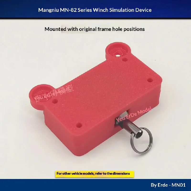 MN82 Winch Bumper With Self Retracting Rope 3D Printed Tow Hook RC Crawler Exterior Decoration Parts