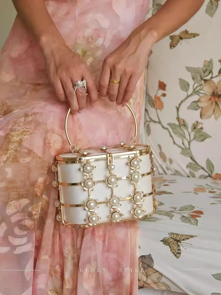 موضة الخرز مطرز لامع الذهب مخلب المحفظة الفاخرة بريق المرأة حقيبة يد حفل زفاف مأدبة حقيبة الكتف حقيبة كروسبودي