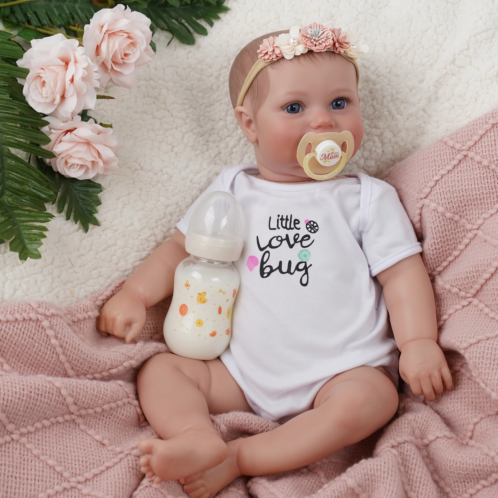BABESIDE 20" Realistic Reborn Baby Doll - Lifelike Sleeping Newborn with  Accessories for Kids 3+