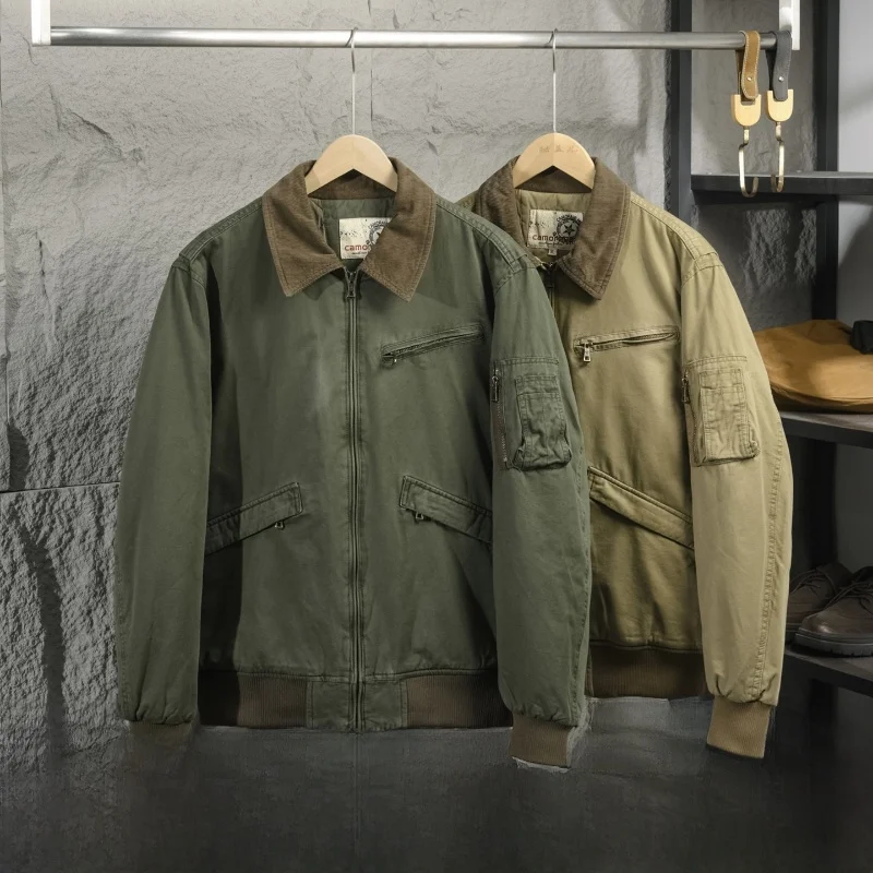 

Мужская утепленная куртка из плотного американского хлопка Detroit: модная городская повседневная теплая модель для осени и зимы