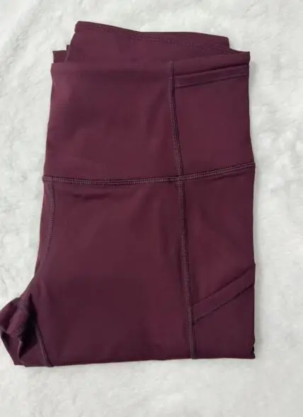 summer solid color capris with pocket black wine red size 4 6 8 10 12