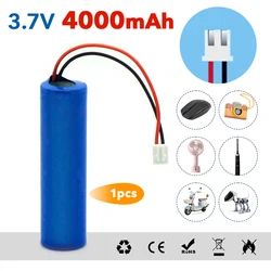 Paquete de batería de litio recargable, 3,7 V, 1S1P, 4000mAh, 18650, baterías originales, altavoz, iluminación de emergencia con conector JST PCB