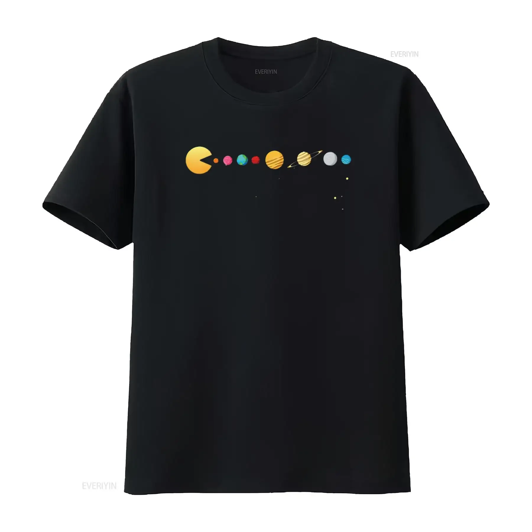Funny Solar System Astronauts Space Video Games Mens T Shirt Black X Large vintage Washed homme designer clothes Slightly