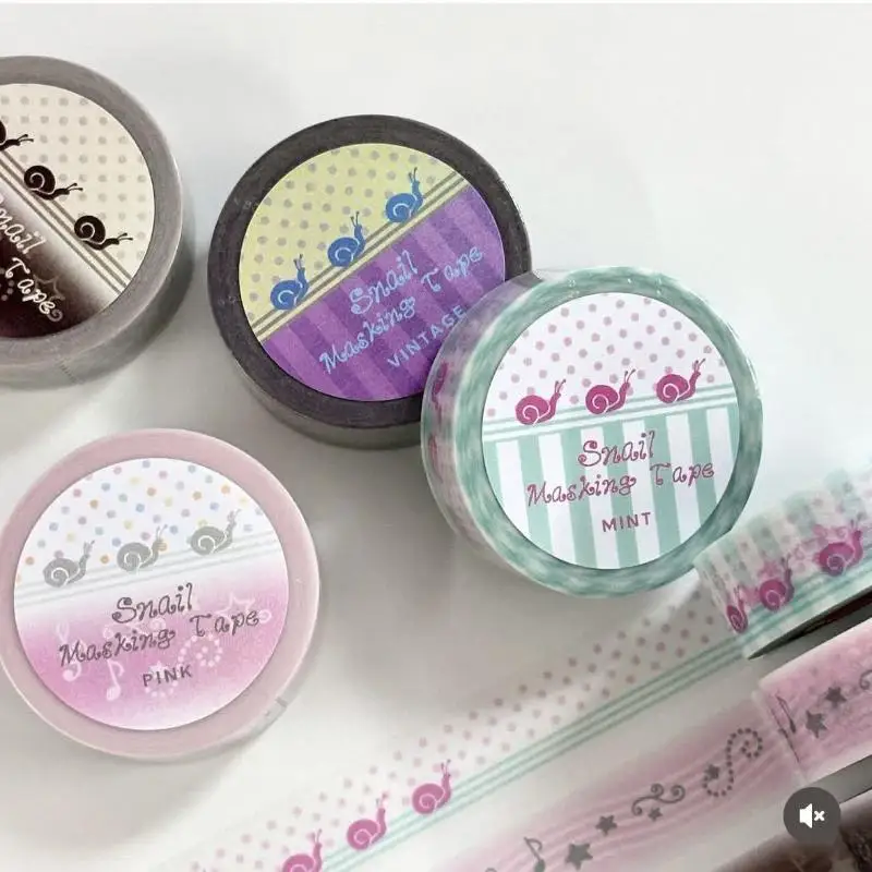 Cute Snail Musical Notes Decorative Masking Tape Hand Account Decorative Planner DIY School Stationery Stickers