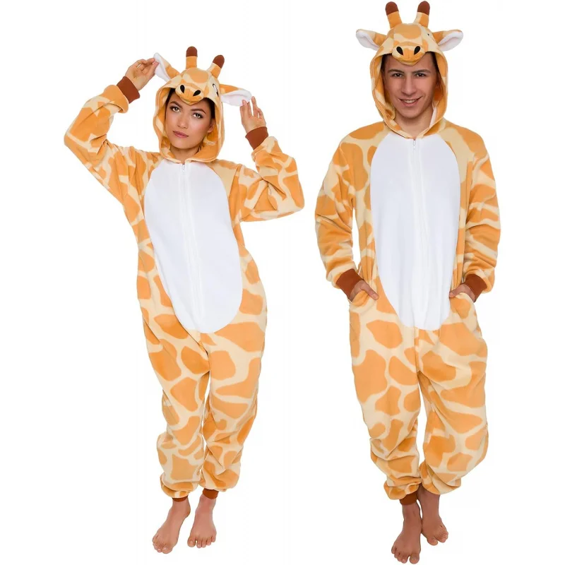 

Funziez! Slim Fit Adult Onesie - Animal Halloween Costume - Plush Unisex One Piece Cosplay Suit for Women and Men