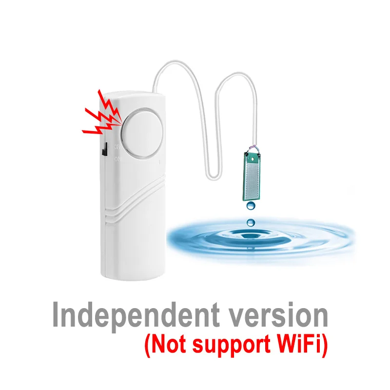 EARYKONG Tuya WiFi Water Leakage Sensor Independent Liquid Leak Alarm 4 Versions Available Easy Installation