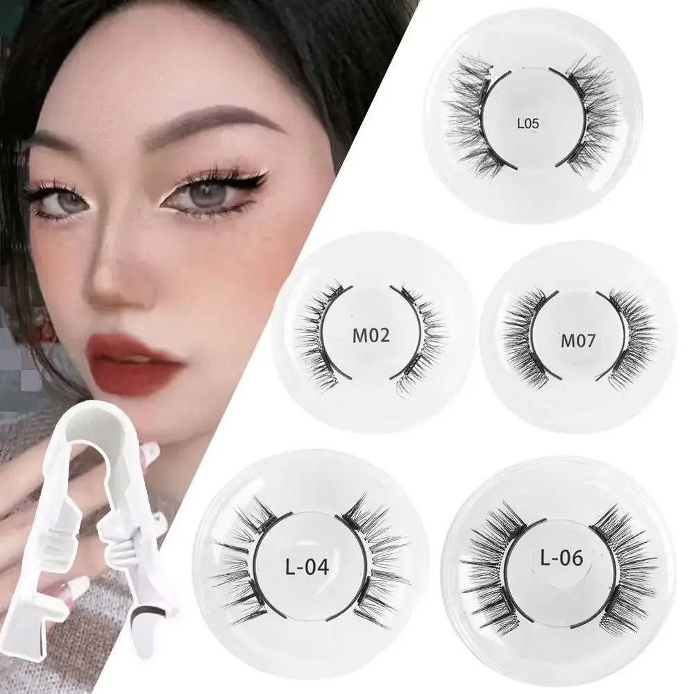 반복적으로 사용 가능한 자석 속눈썹 어플리케이터 포함 접착제 필요 없음 사용하기 쉬운 자석 인조 속눈썹 자연스러운 만화 속눈썹 여성용