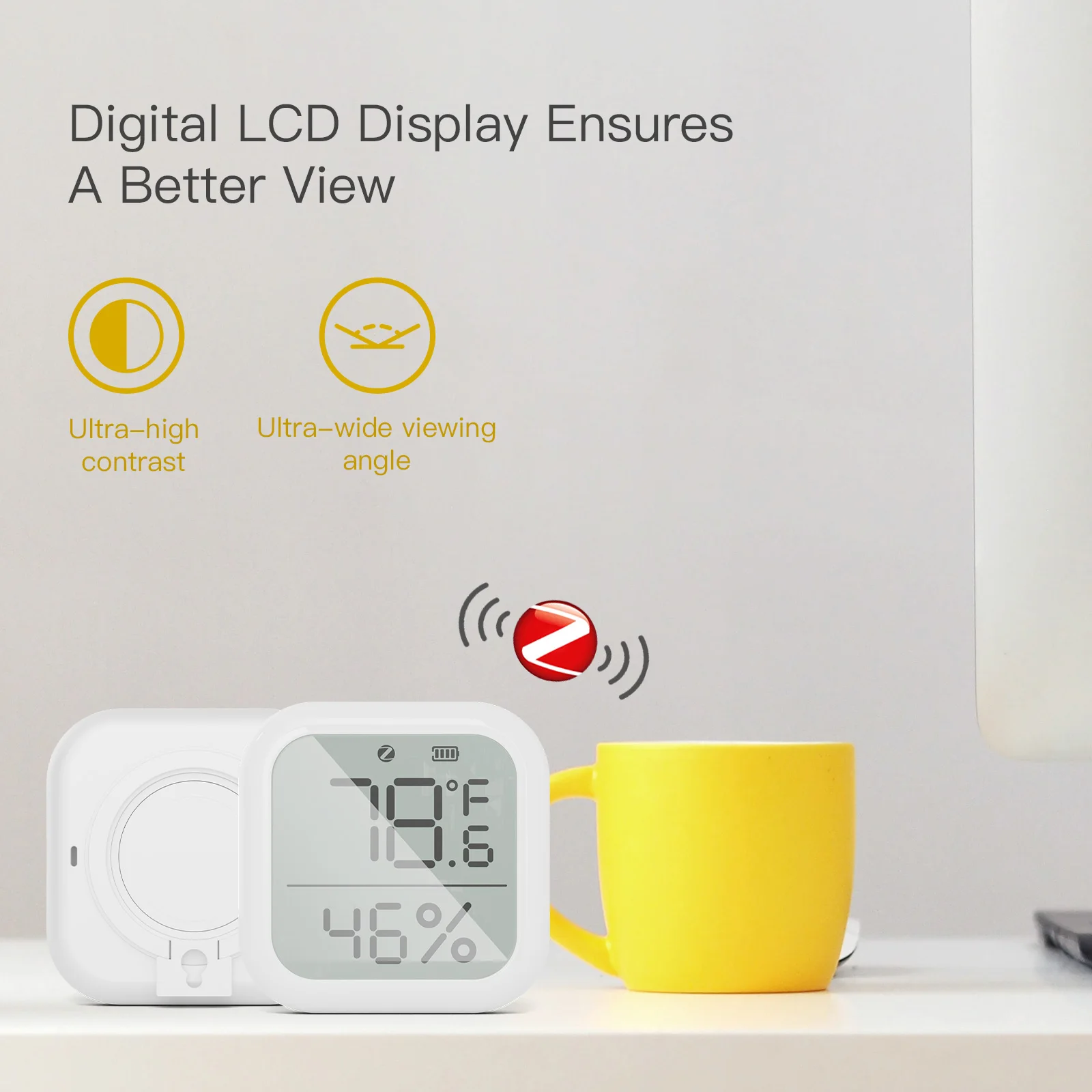 MOES Tuya Smart ZigBee Temperatur und Feuchtigkeit Sensor Innen Hygrometer Mit Digital LCD Display Smart Leben APP Fernbedienung