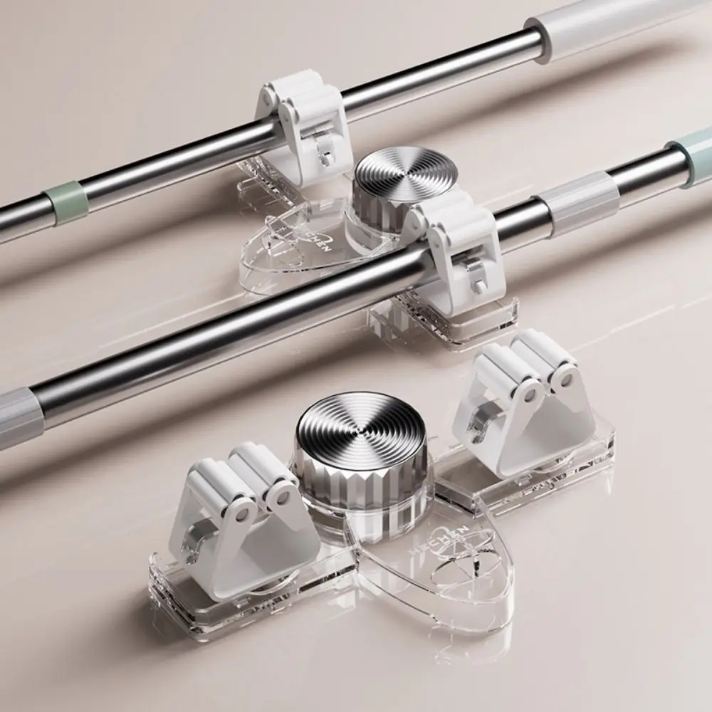 

Multifunctional Plastic Suction Cup Mop Clamp Wall Hanging Reusable Broom Mop Holder Waterproof Broom Storage Rack for Home