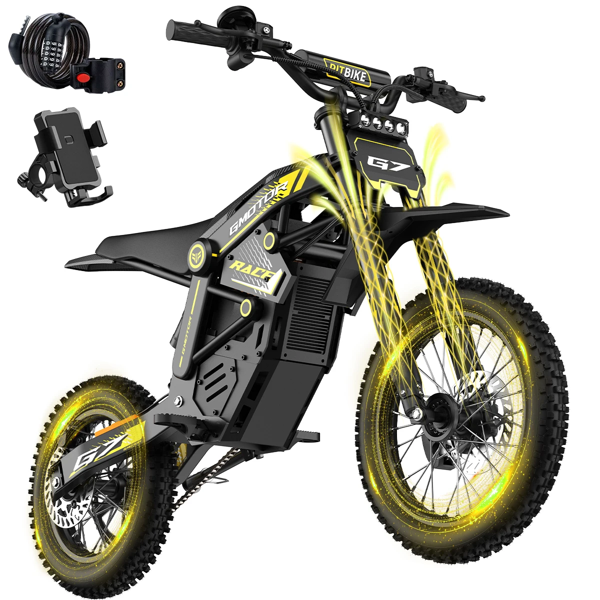 500W electric motorcycle, multi-accessory mountain e-bike set, sturdy frame, suitable for private tracks