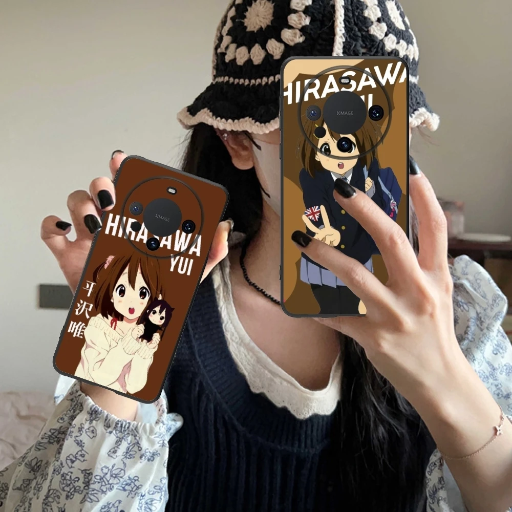 K-ON Hirasawa Yui Mobile Cell Phone Case for Huawei Mate 60 50 40 30 20 10 Pro Plus Lite E 5G Black Soft Phone Cover Shell