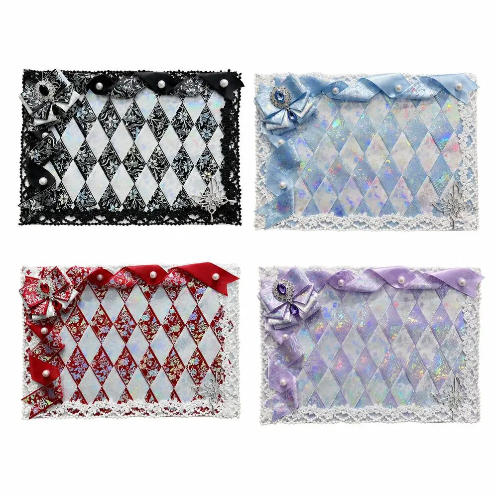 Lollipop Shaped Ita Board Ribbon Bow Decor Display Board Lace Handmade Ita Bag Insert Board Ribbon Lace Large Capacity