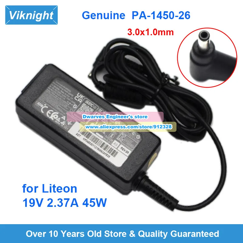 

Оригинальный адаптер питания Liteon PA-1450-26, 19 В, 2,37 А, 45 Вт, зарядное устройство для ноутбука ACER Aspire 5, блок питания 3,0*1,0 мм