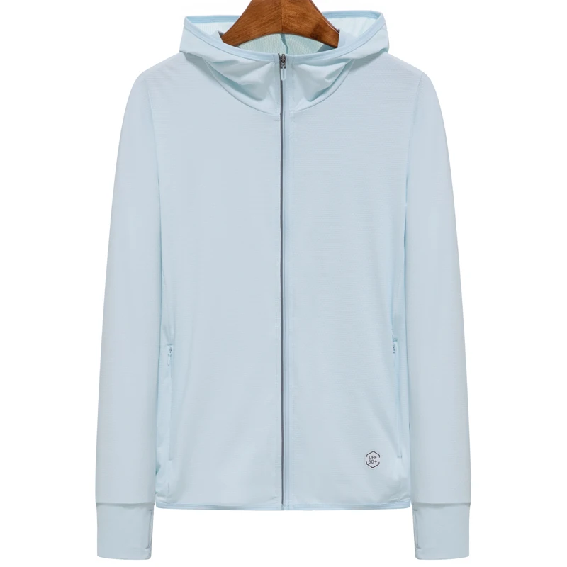 Night Running Reflective Jacket UPF50+ Couple's Hoodie with Thumb Hole Cuff Hidden Pocket Sun Protection