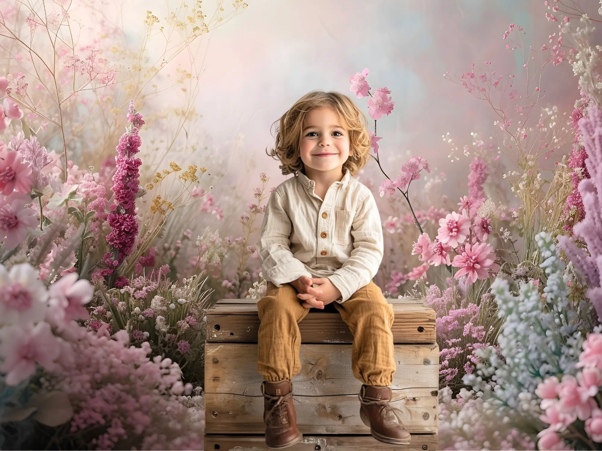 Mehofond Photography Background Dream Spring Easter Garden Floral Child Birthday Party Art Portrait Decor Backdrop Photo Studio