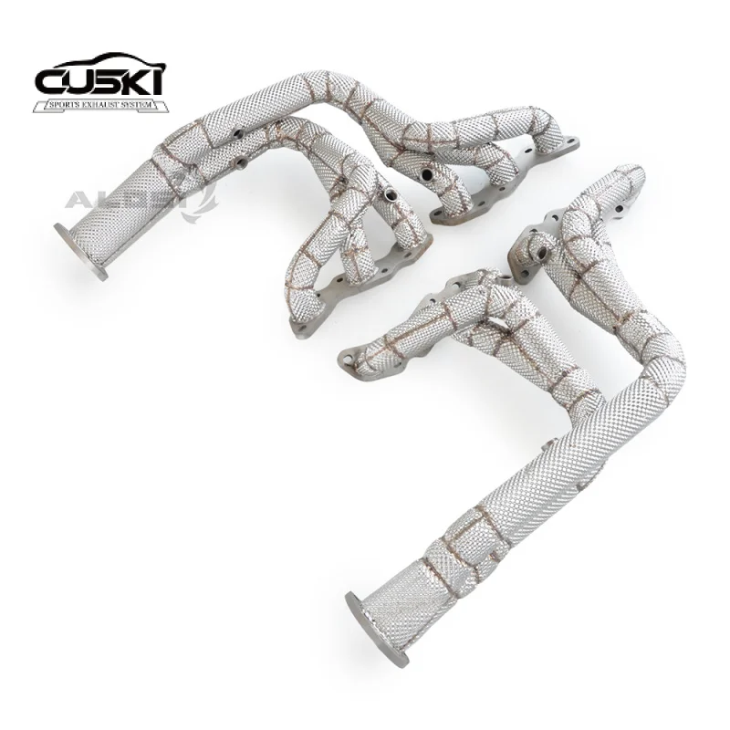 

Выхлопная труба из нержавеющей стали 304 для Aston Martin DB9 6.0 2004-2016, прямой выпускной коллектор с теплозащитным экраном