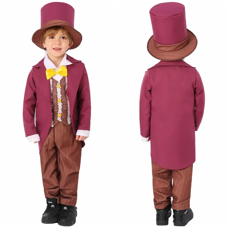 Kids Wonkka Oompa Cosplay Loompa 2023 Movie Chocolate Factory Costume Halloween Carnival Disguise Children Suit For Boys Girls