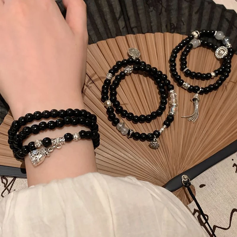 Chinese Style Mountain Ghost Spending Beaded Bracelet Female Light Luxury High Grade Sense Vintage Personality Hand Jewelry Gift