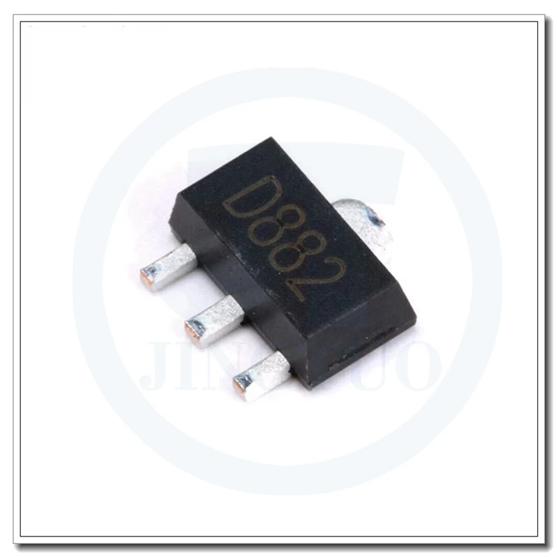 10PCS 2SD882 D882 3A 30V NPN SOT-89 SMD CHIP Transistor