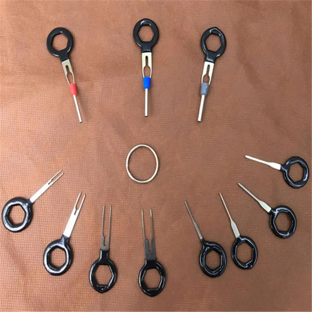 Connector Pin Extractor Set Spring Steel Terminal Puller Tool Kit for Automatic Car Wiring Harness Repair and Replacement