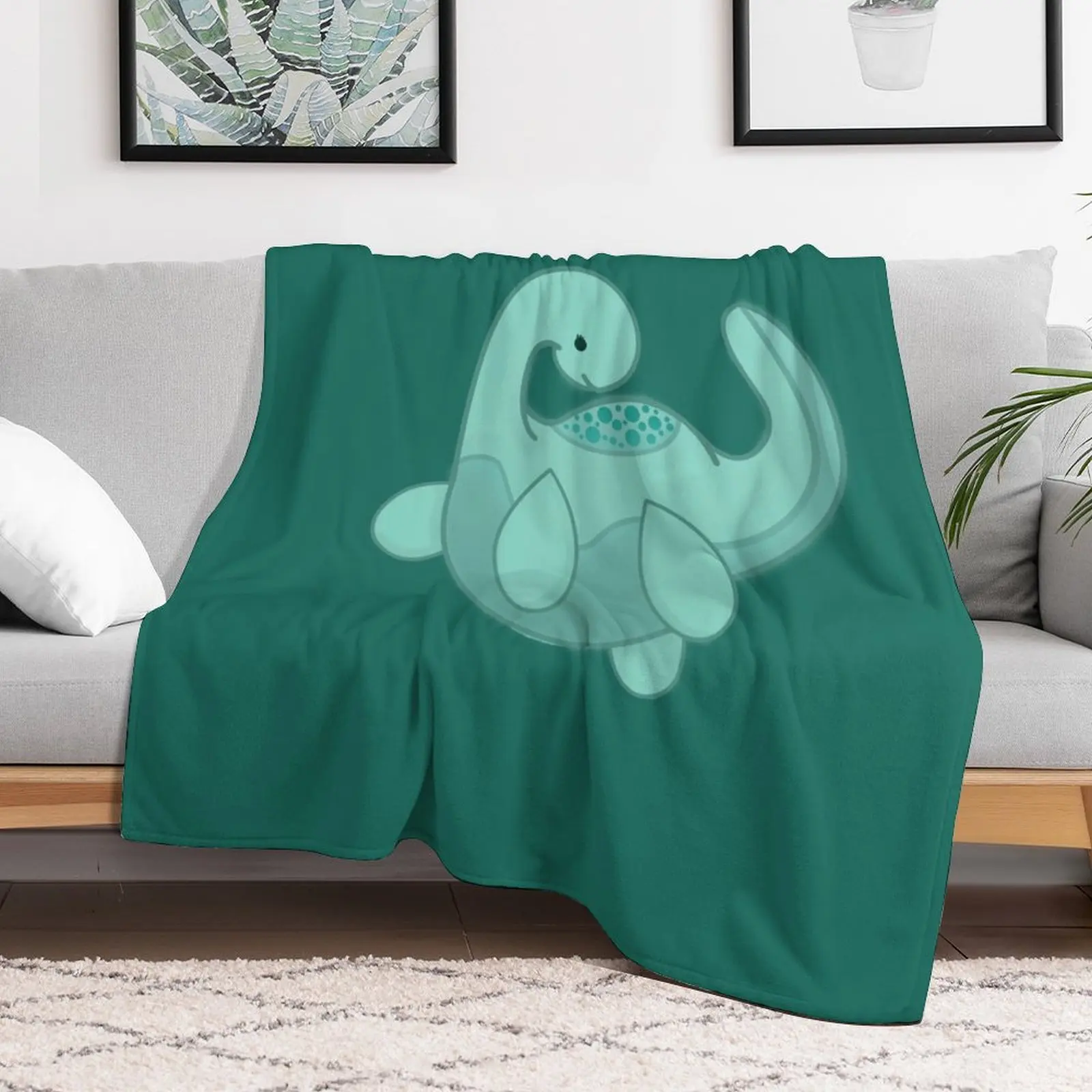 Loch Ness Monster Throw Blanket Cute wednesday For Decorative Sofa For Baby Blankets