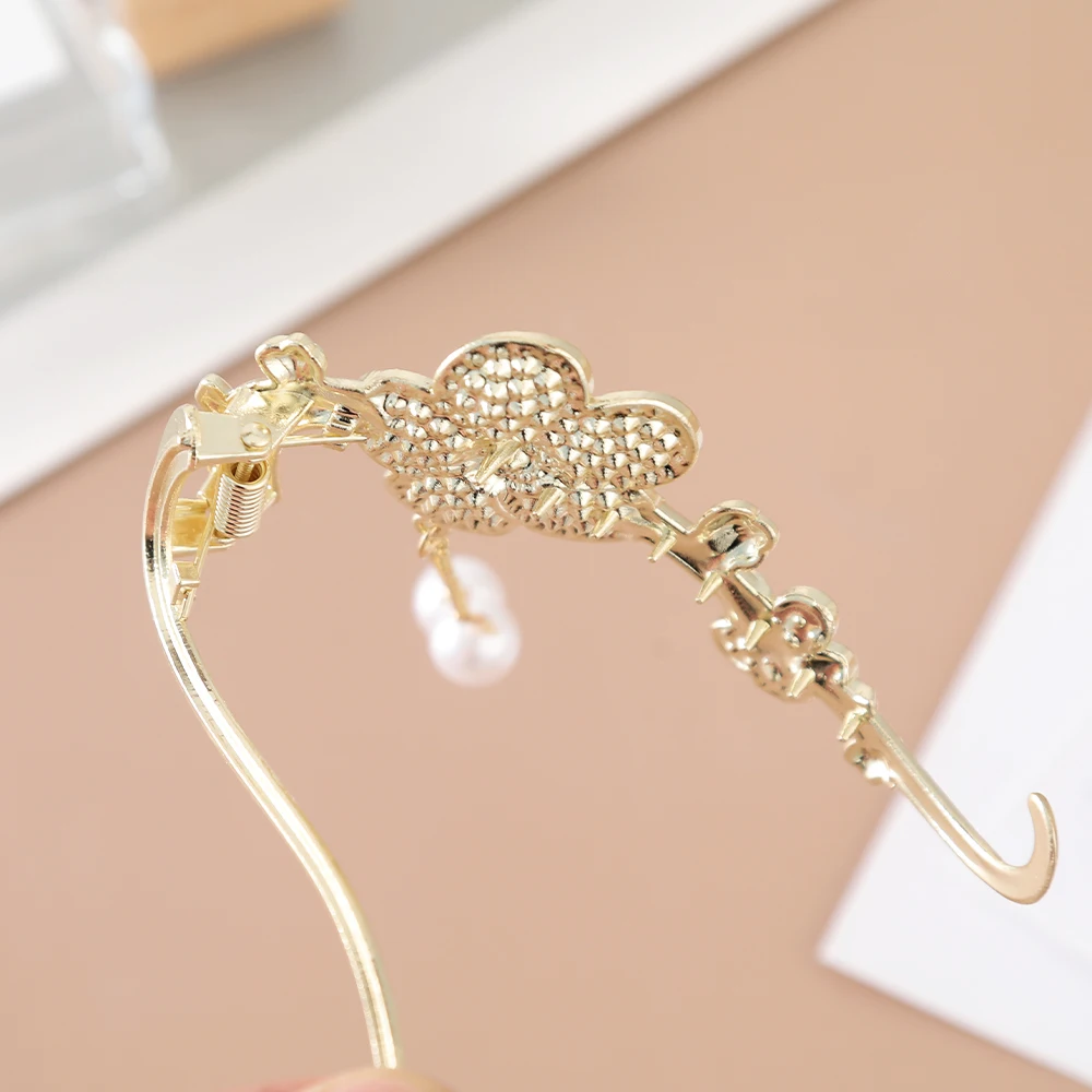 Haimeikang Rhinestone Twist Hair Clip Women Tassel Ponytail Hairpin Fashion Jewelry Headwear Styling Tools Hair Accessories