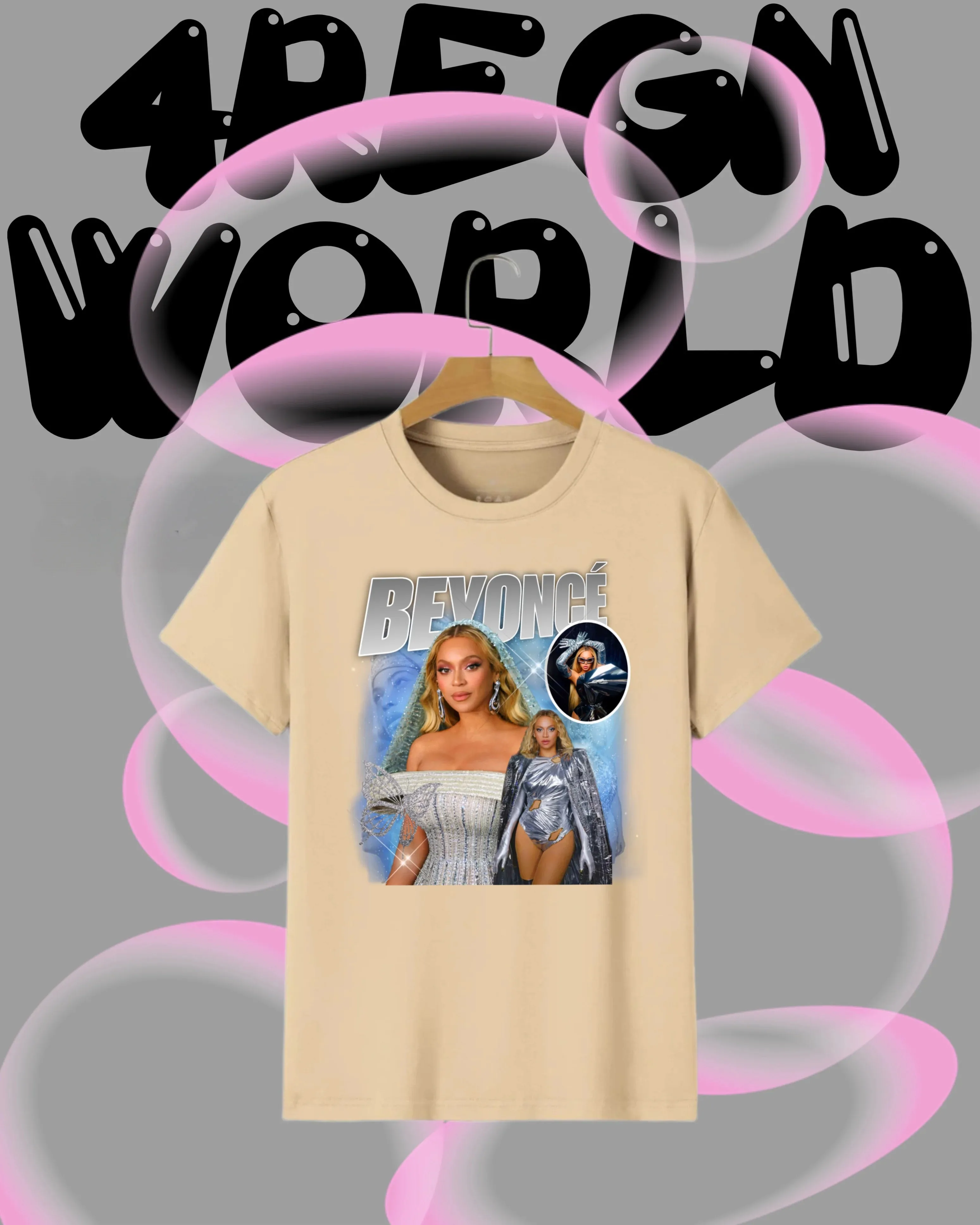 2025-26 جنوب أفريقيا الصيف المحملة بيونسيه الجرافيك 100% القطن الخالص المطبوعة مغني الراب الهيب هوب الاتجاه تي شيرت للجنسين الرجال عادية Y2k #4