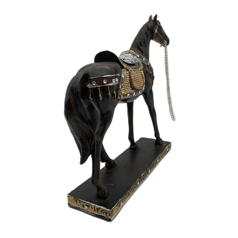 Horse sculpture art desk Art Deco figurines Dining table Living room decoration resin crafts