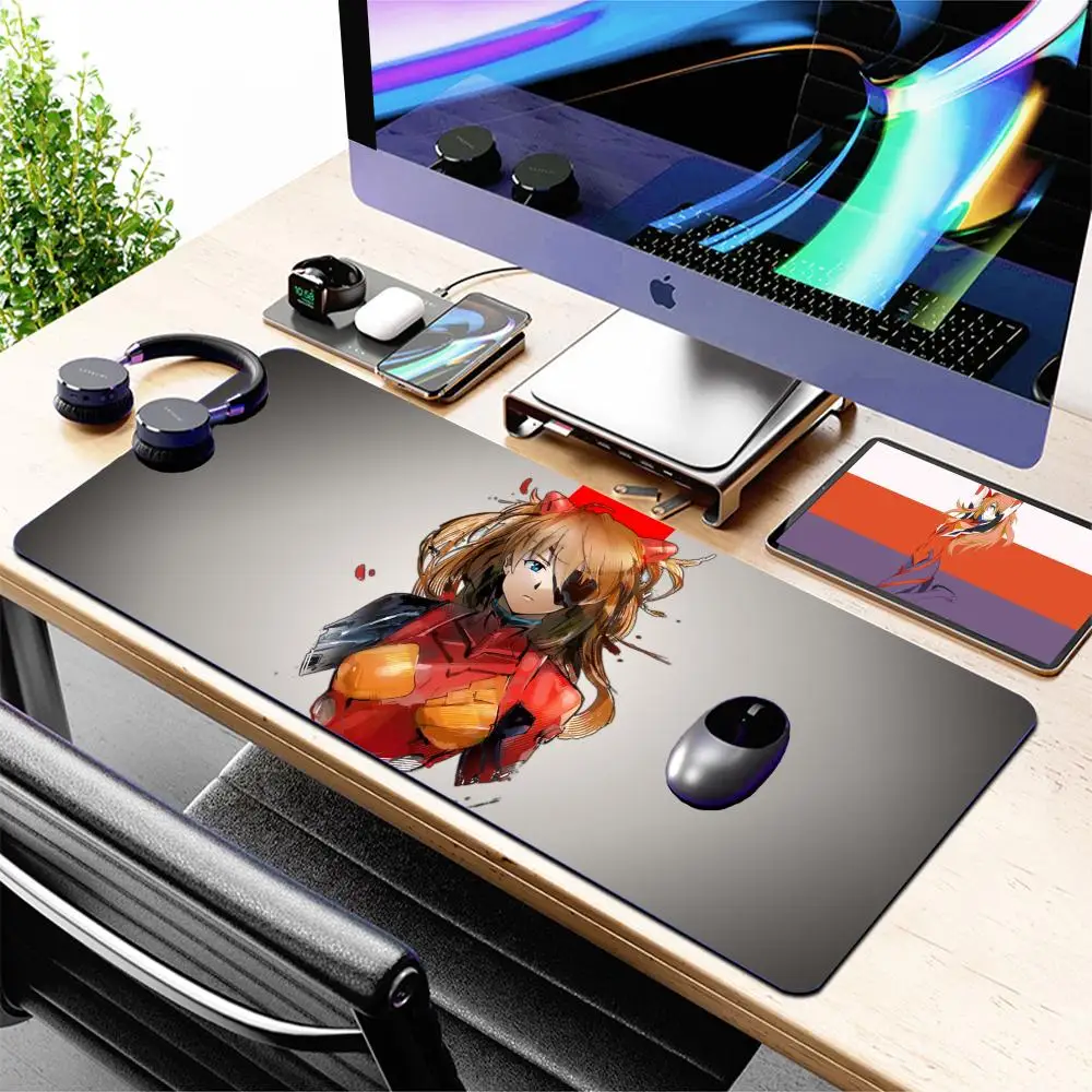 Cute Eva Asuka Fashion Mouse Pad Large Anime Desk Mat Luxury Desktop Cartoon Gaming Gamer Keyboard Office Computer Soft Cushion