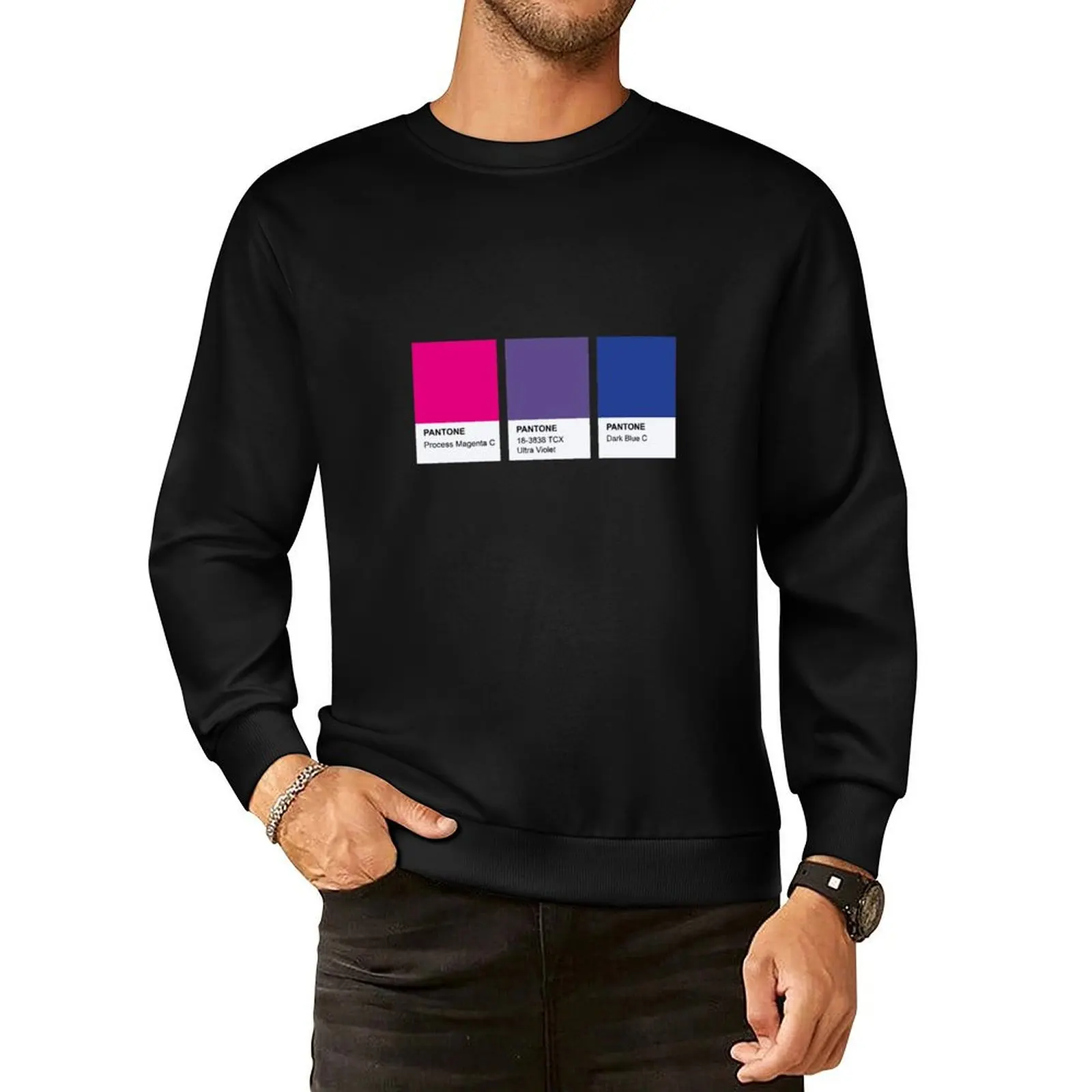 

LGBT COLOR PANTONE PALLETE BISEXUAL COMMUNITY DESIGN Pullover Hoodie male clothes men clothes sweatshirt