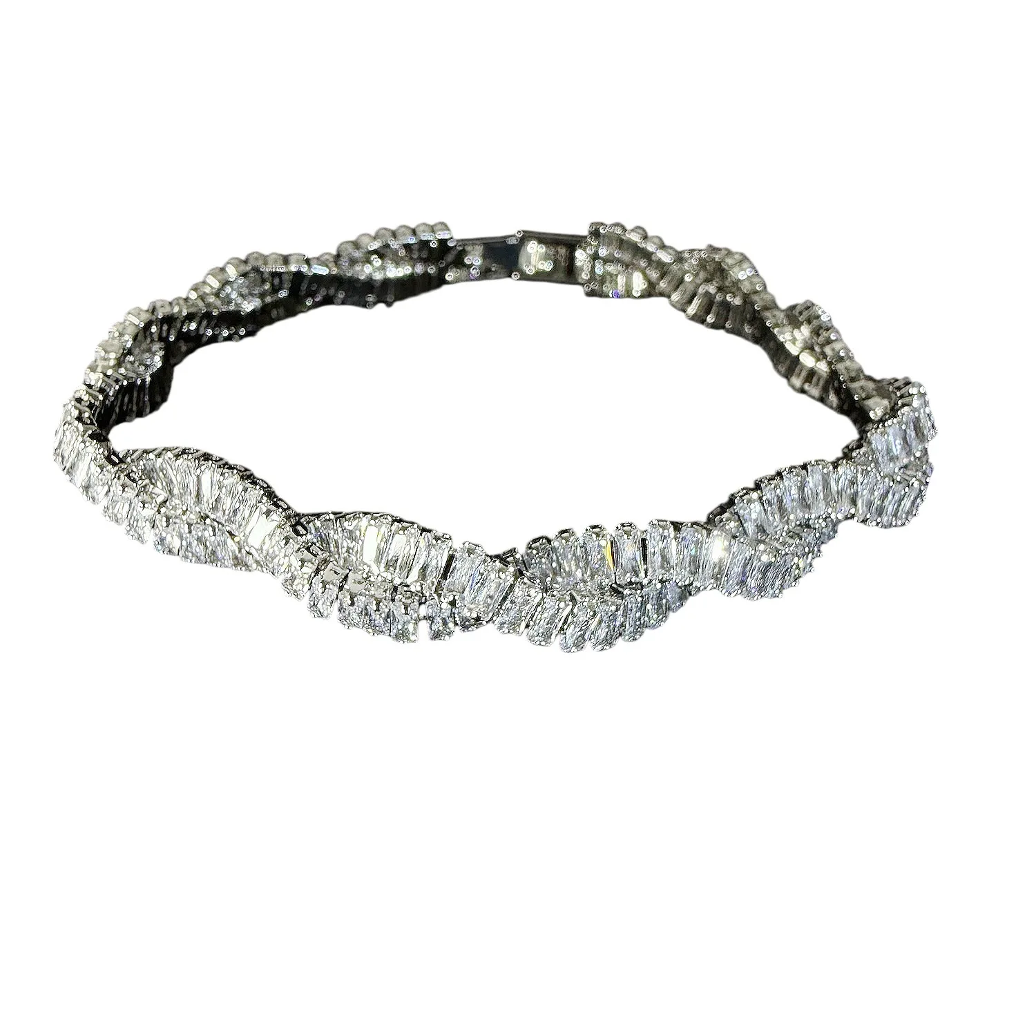 

Unisex Retro Braided Twist Chain Bracelet Luxury Inlaid Zircon Delicate Fashion Party Hand Jewelry