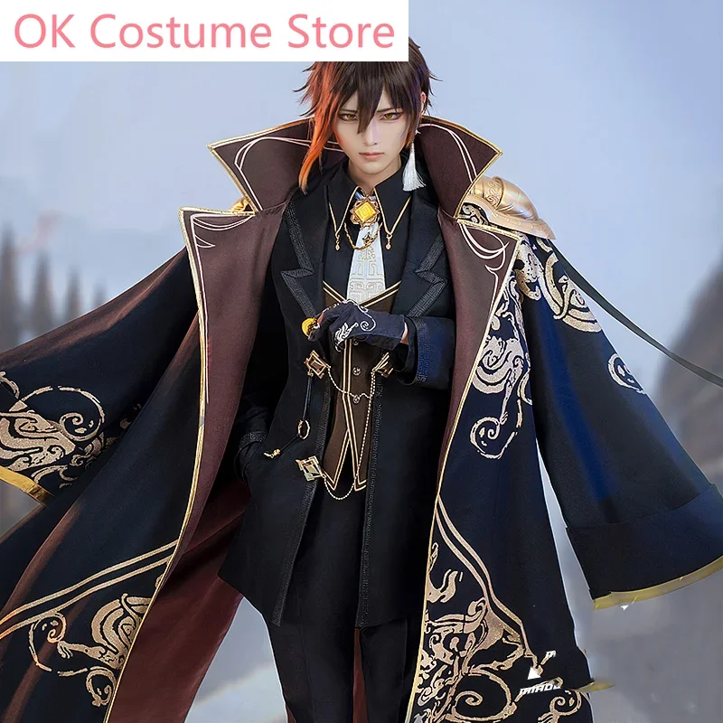 Genshin Impact Zhongli Cosplay Costume Cos Game Anime Party Uniform Hallowen Play Role Clothes Clothing