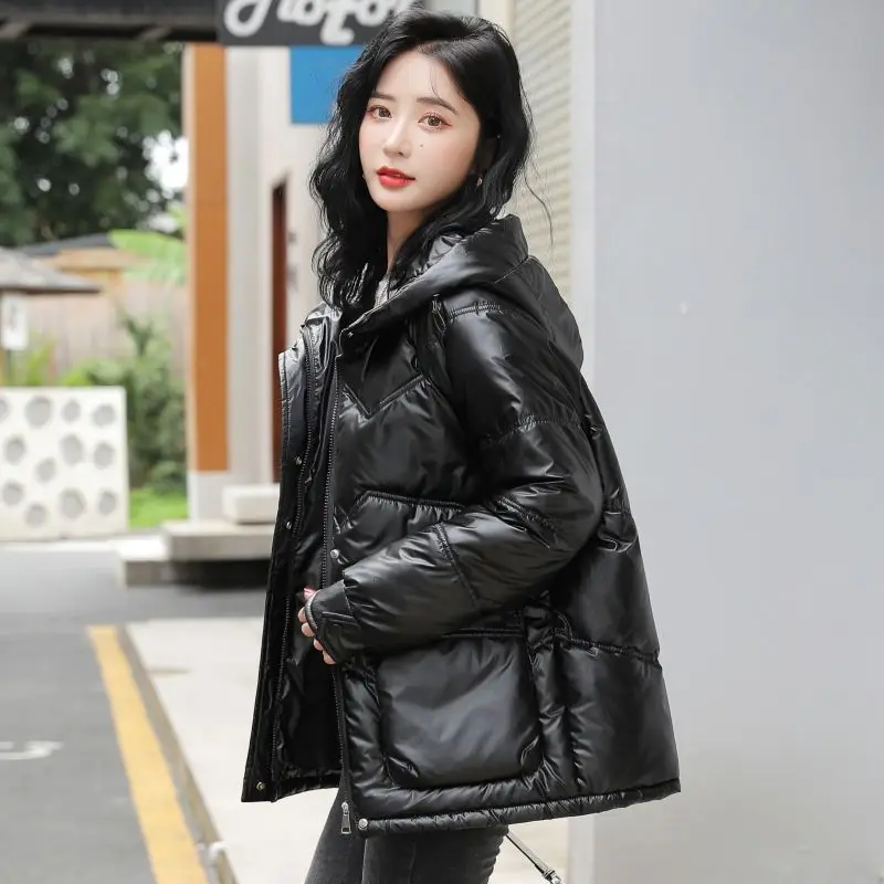 معاطف باركاس للنساء سترات متينة بأزرار وجيب وسحاب وقلنسوة وأكمام طويلة سميكة وفضفاضة مناسبة للمكتب سيدة غير رسمية لخريف وشتاء 2025 #4