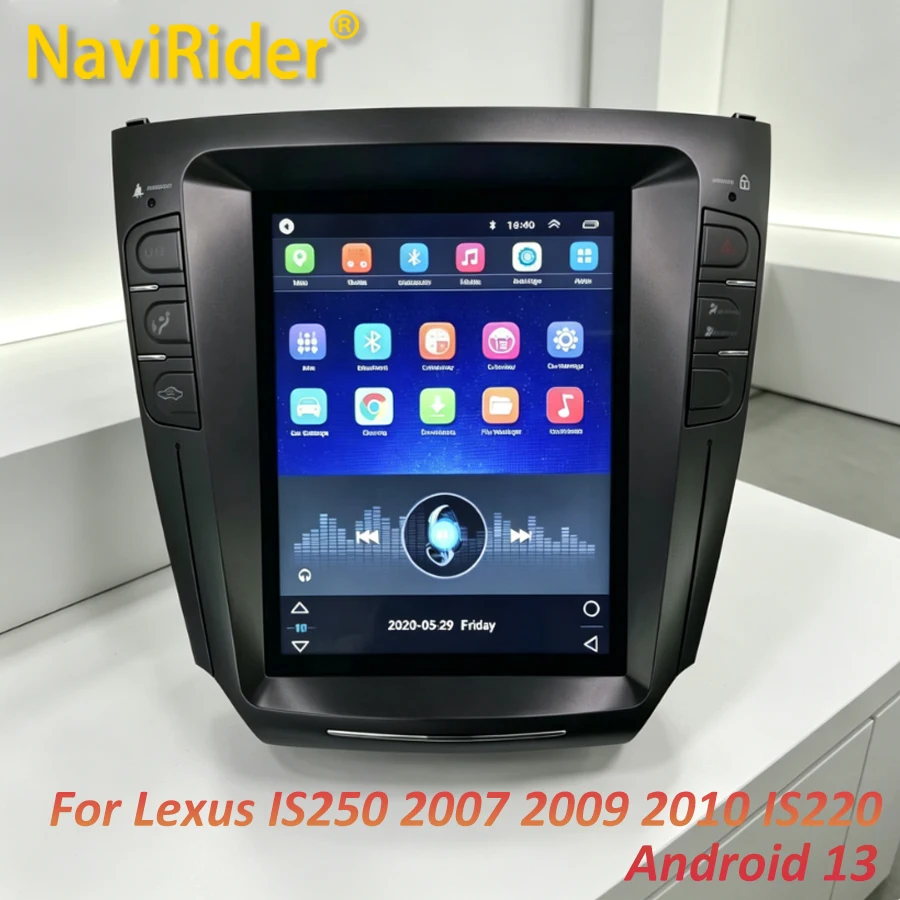Yes 10.4 Inch Touch Screen Multimedia Video Player Android 13 CarPlay Car Radio For Lexus IS250 2007 2009 2010 IS220 GPS 256GB