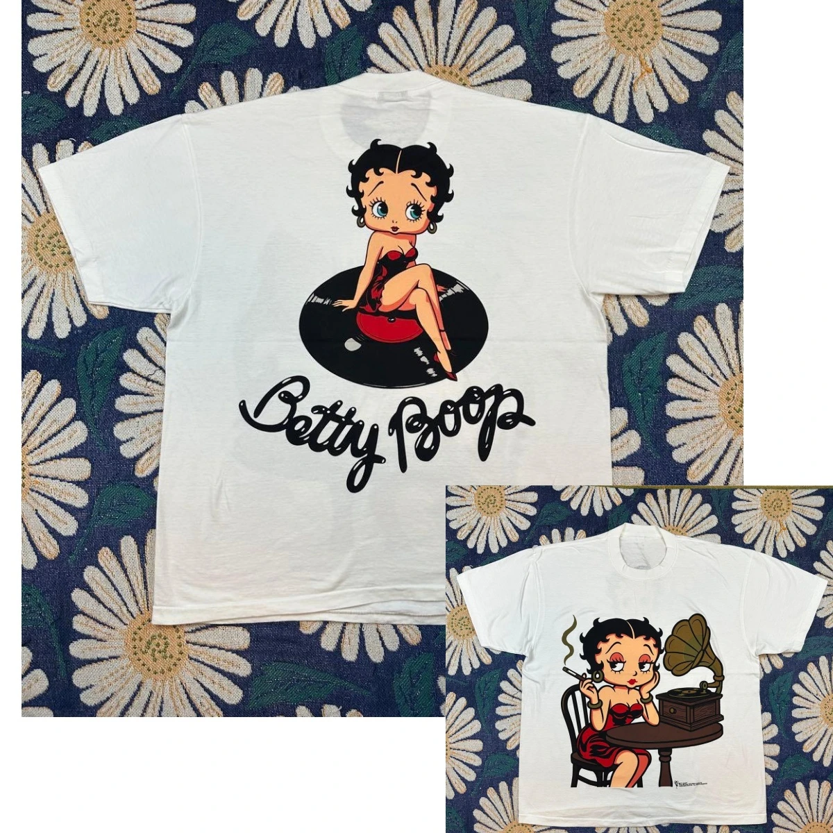 Angel Double Sided Betty Boop T-Shirt Cotton Graphic Tee Men Women Summer Streetwear view 3