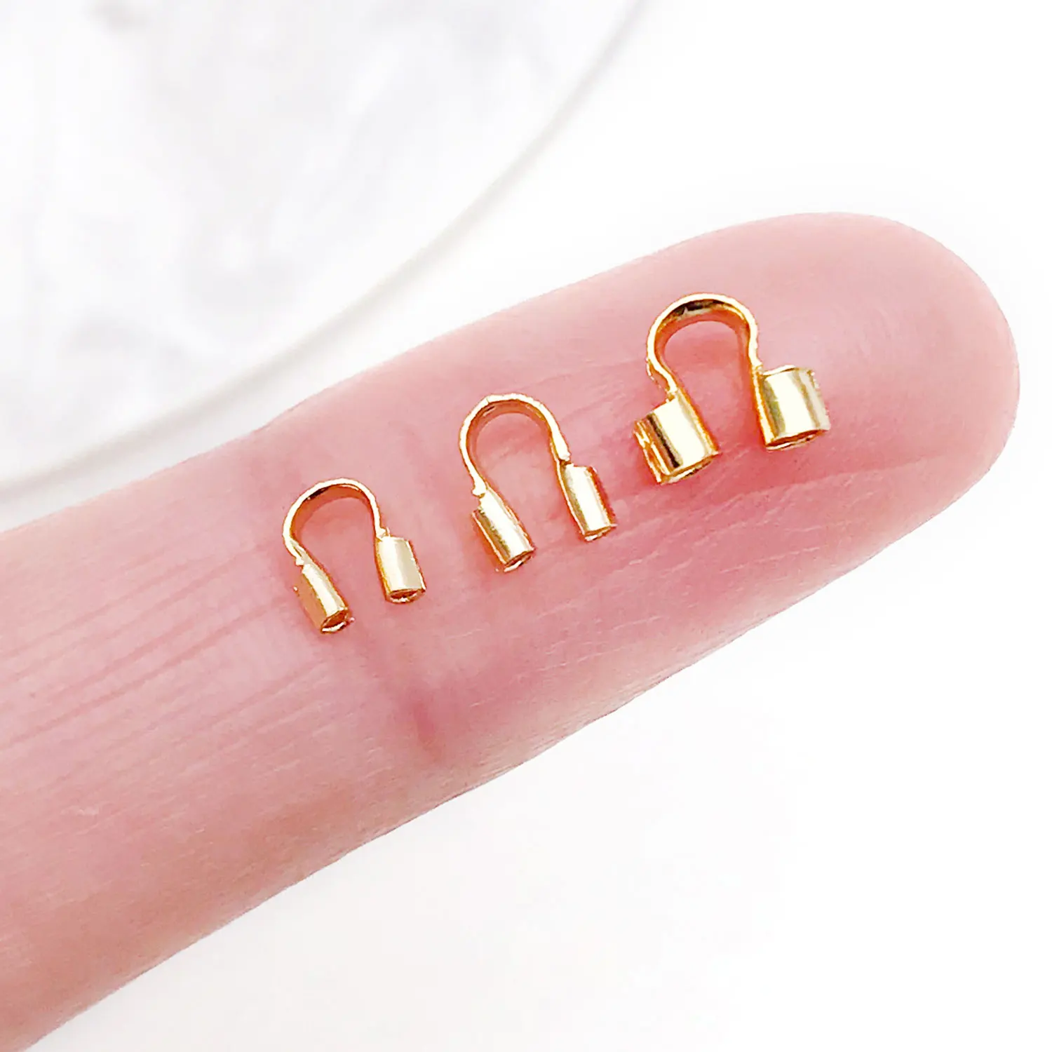 20pcs 18K Real Gold Plated Brass U Shape Clasps Protection Wire Closure End Clasps For DIY Necklace Jewelry Making Accessories image 5