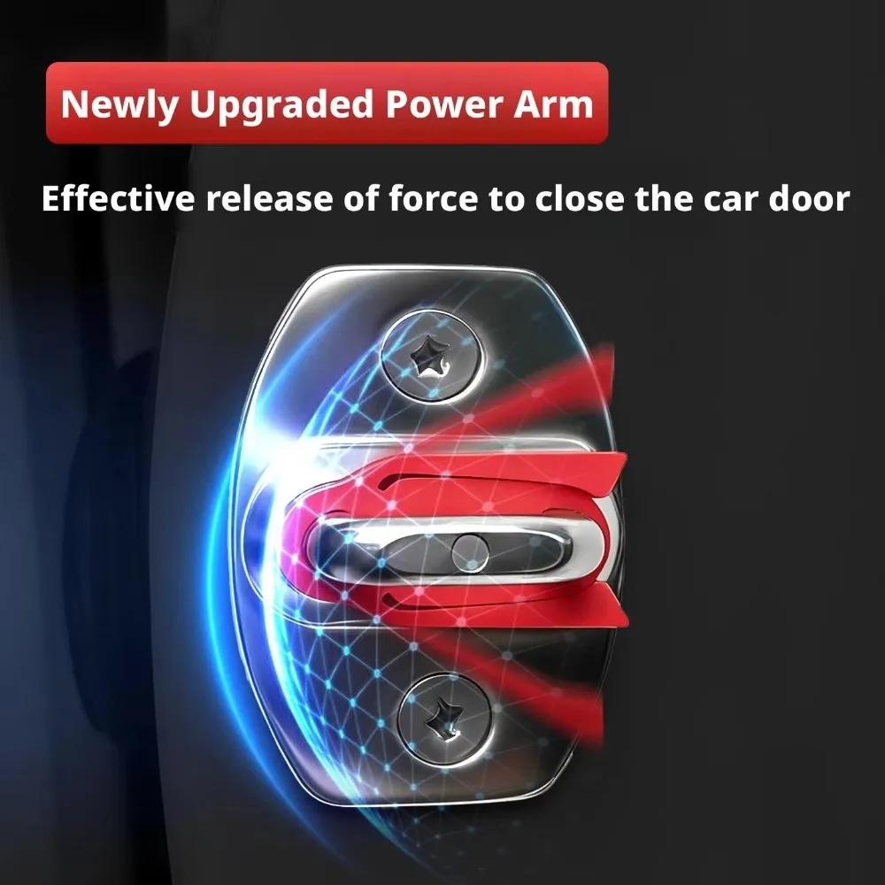4Pcs Silicone Car Door Lock Sound Deadener Buffer Soundproofing Seal Protection Cover Sound Reduction Shock Absorption