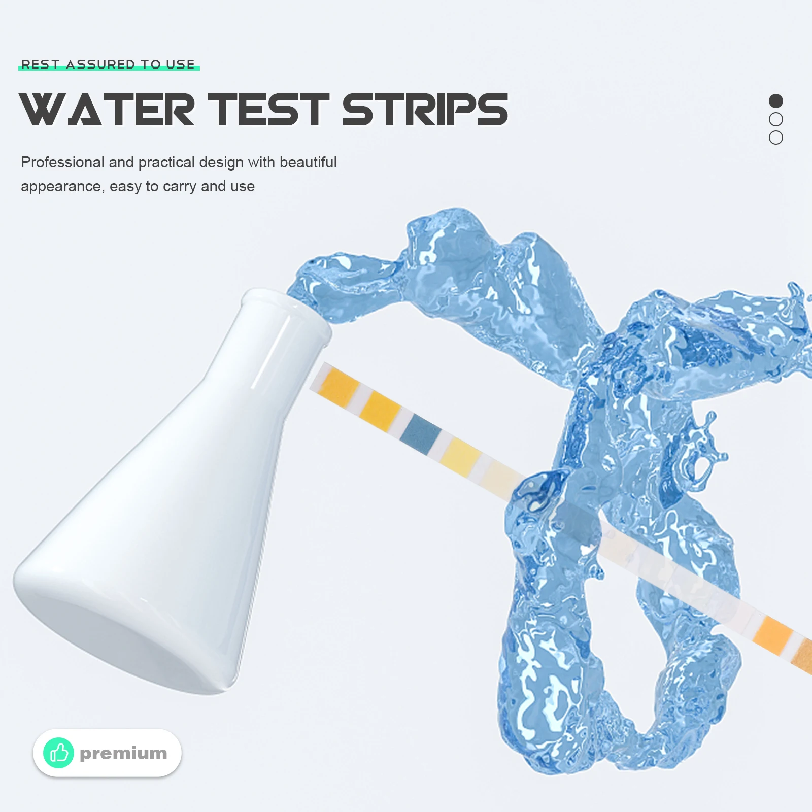 

100pcs Water Quality Test Strips Pool Spa Hot Tub Tester Kit Paper Drinking Testing Tool Strips Hard PH Meter Instrument