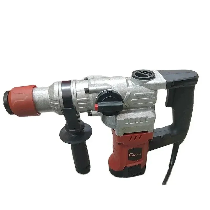 220V Electric Hammer Drill Heavy Duty Rotary Hammer Drill, Copper Motor, Including Chisels and Drill Bits with Case