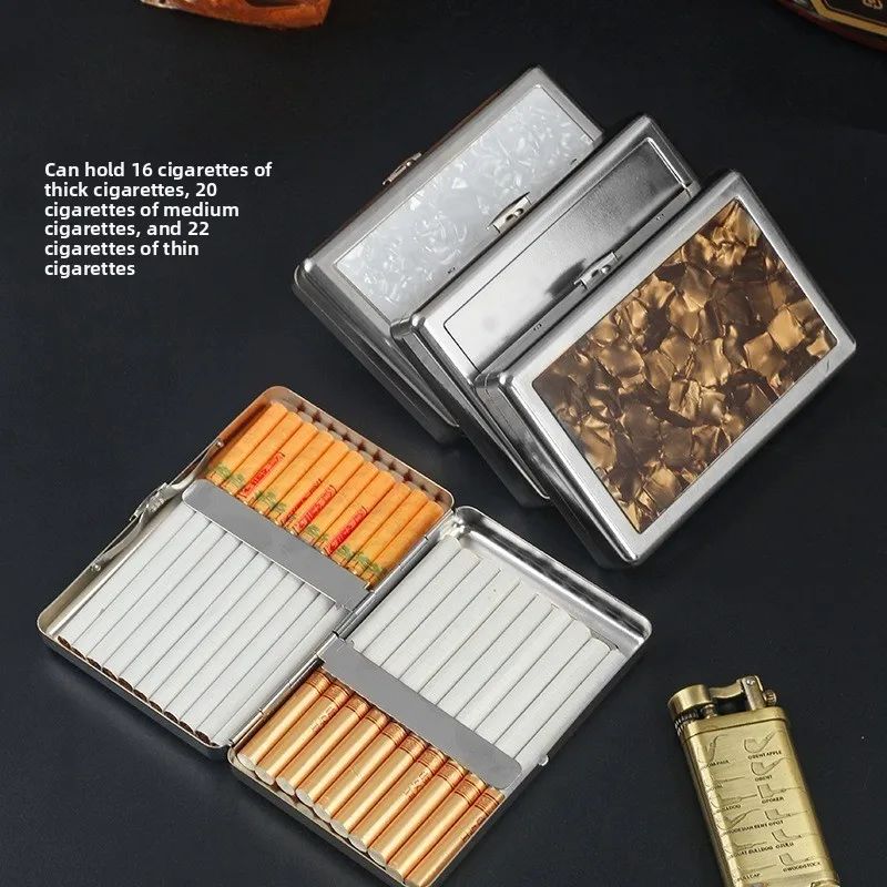 Metal Frosted Cigarette Case Universal Cigarettes Portable Moisture-Proof Compression-Resistant Creative Storage Box