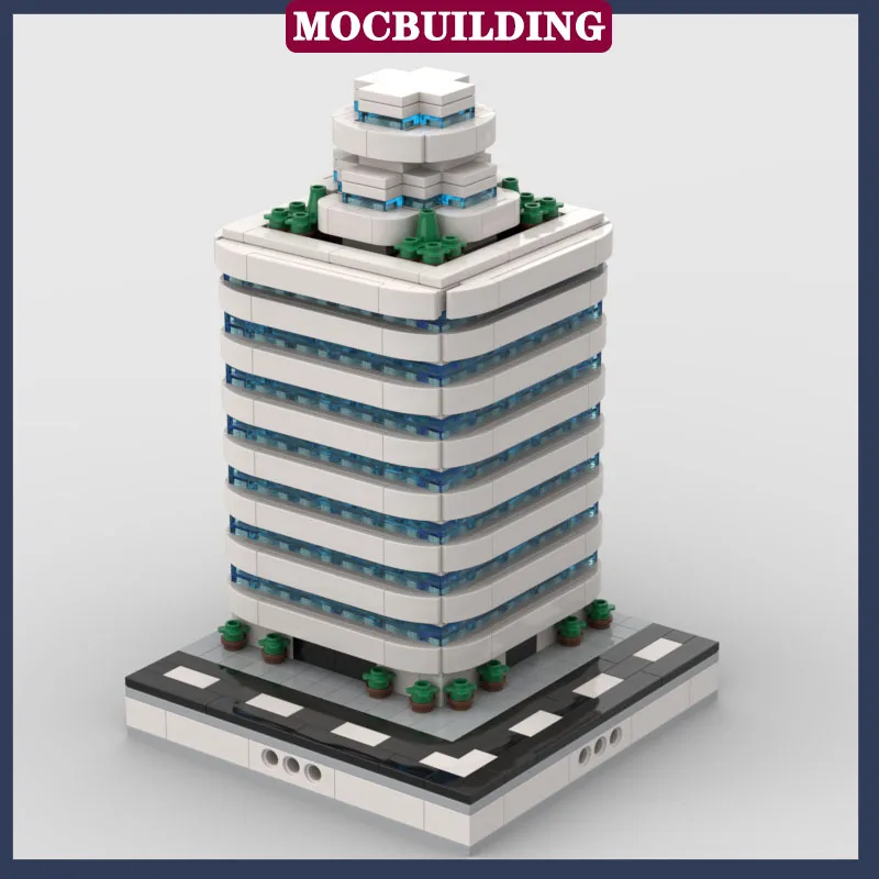 MOC ตึกระฟ้า Modular City Building 3D ชุดบล็อกภูมิทัศน์ Tower Collection Series ของเล่นของขวัญ