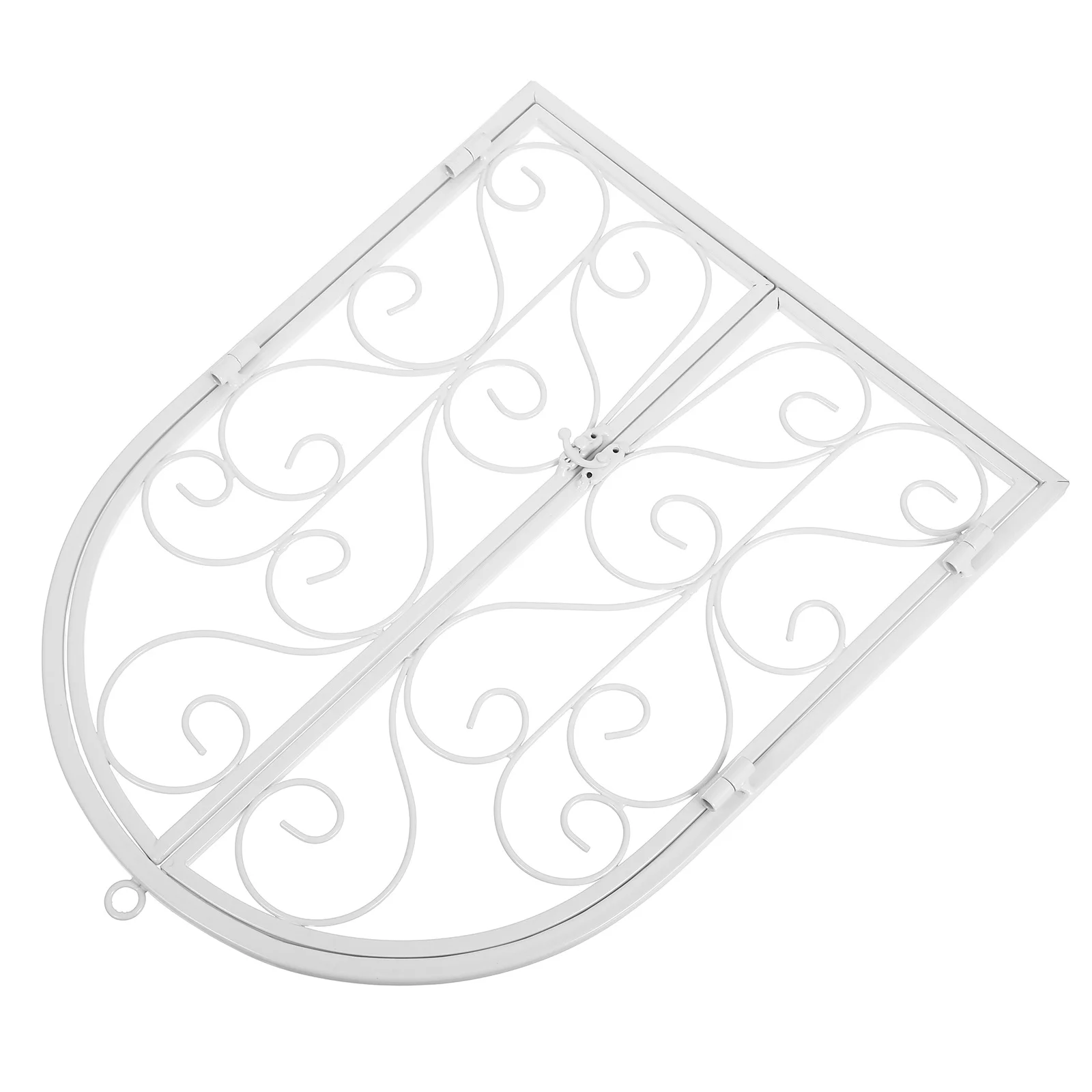 

Iron Art Decor 14.8"X11.8" Farmhouse Faux Window Pane Arched Metal Frame For Living Room Garden Outdoor Indoor Wall