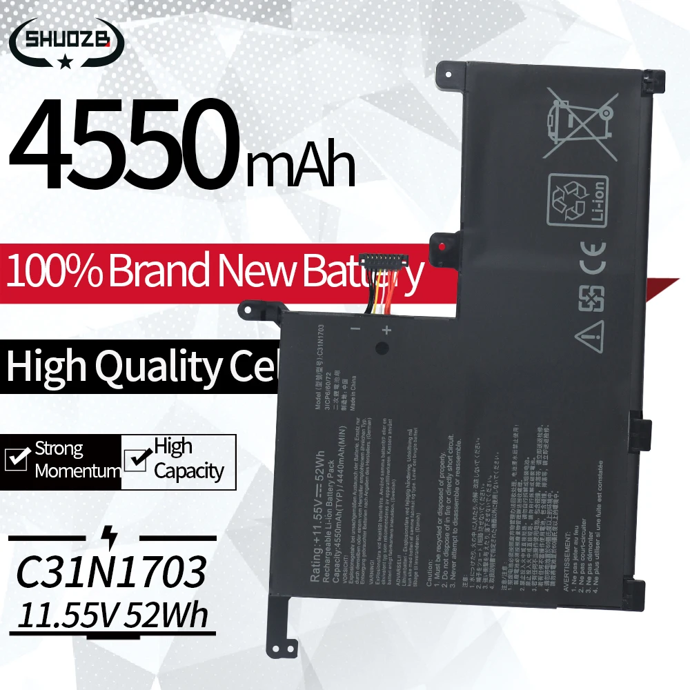 

C31N1703 Battery For Asus Zenbook Flip Q525U Q505UA Q525UA UX561UA UX561UN UX561UA-BO008T BO056T BO012T-BE BO021RB Q525UA-BI7T9