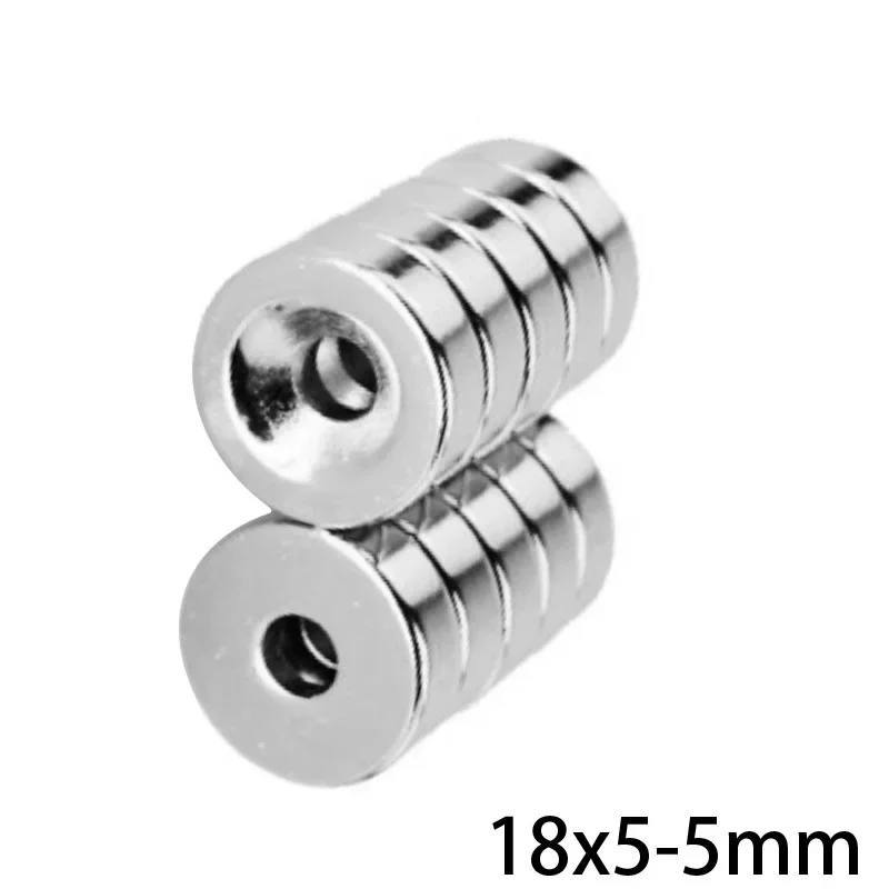 18x5-5 mm Disc Rare Earth Neodymium Magnets 18*5 mm Hole 5mm Countersunk Powerful Magnetic 18x5-5mm Round Magnet 18*5-5