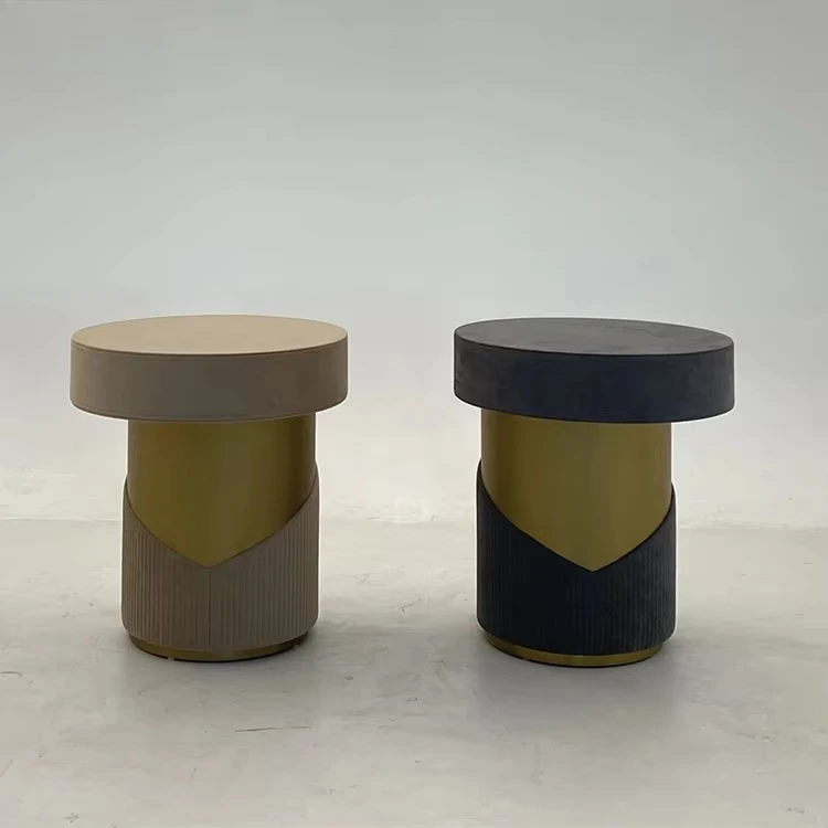 yr-Side Table Stylish High-end Side Table with Geometric Design High Quality Living Room Furniture for Villa and Hotel-