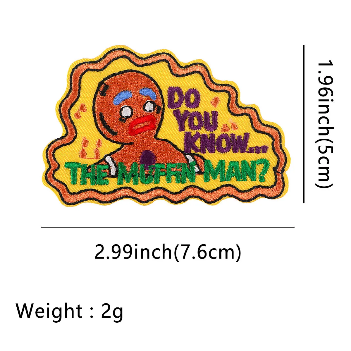 Yellow Gingerbread Man Embroidered Patches For Backpack Clothing DIY Badge Patches Cartoon Patches On Clothes Stickers Appliques