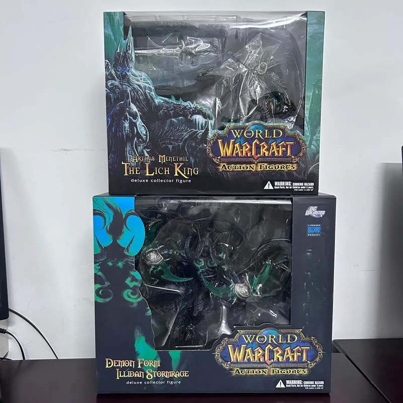 WOW Game Fall of The Lich King Arthas Menethil Demon Hunter Illidan Devil DC05 Figma Figura de Acción Articulada Muñeco Coleccionable