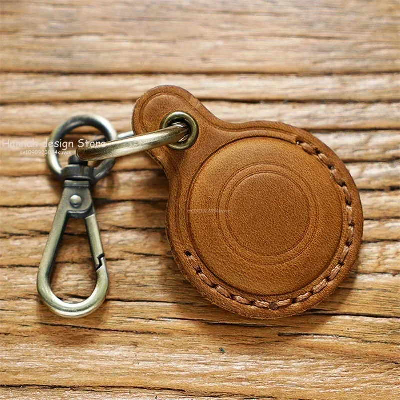 New Retro Leather KeyRing for Apple Airtag Locator Tracker Device for Airtag Bracelet Anti-drop Protective Case Accessories