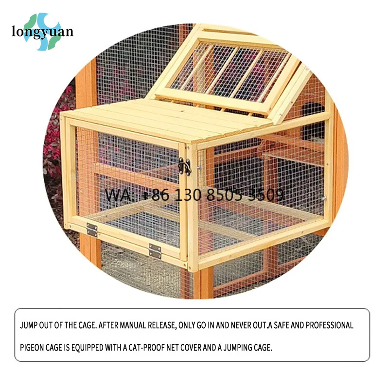 

New Design Rainproof Large Wooden Outdoor Pigeon Poultry Breeding Cage Durable Pet House for Garden Urban Farms